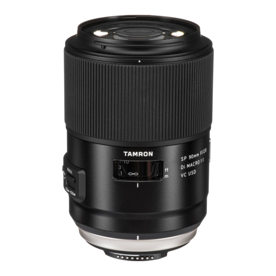Tamron SP90mm F/2.8 Di MACRO 1:1 VC USD Bedienungsanleitung