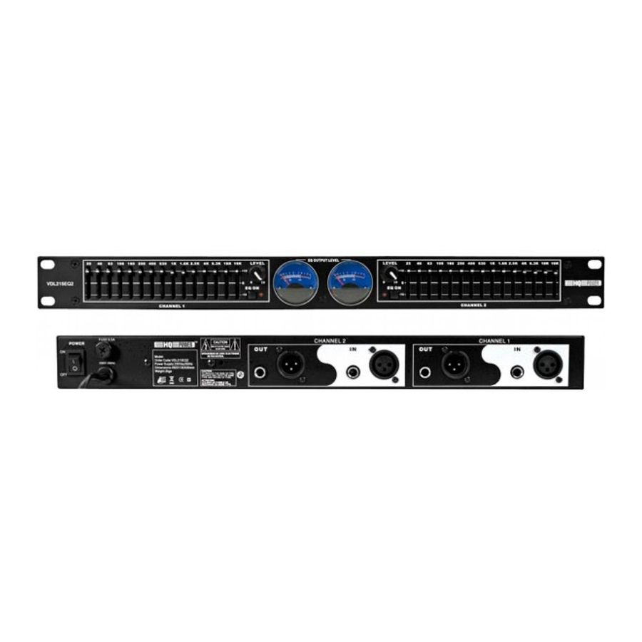 HQ Power VDL215EQ2 Bedienungsanleitung