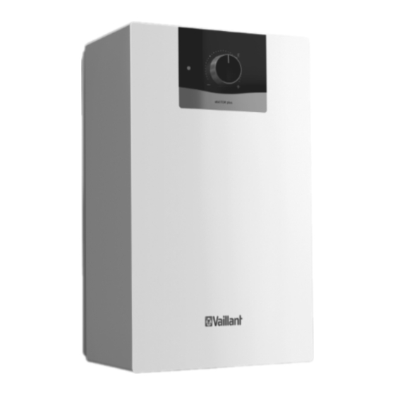 Vaillant eloSTOR plus VEN Serie Installations- Und Wartungsanleitung