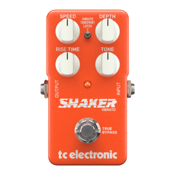 TC Electronic SHAKER VIBRATO Bedienungsanleitung