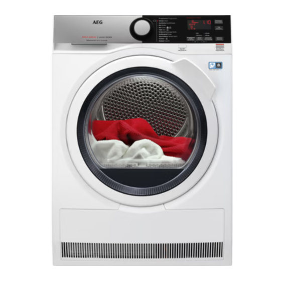 AEG T8DEE84W Benutzerinformation