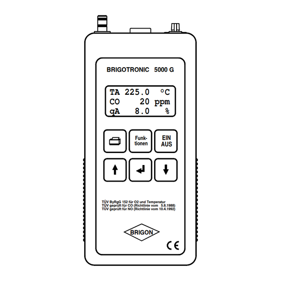 Brigon BRIGOTRONIC 5000 G Bedienungsanleitung