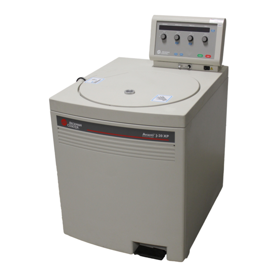Beckman Coulter Avanti J-20 XP Bedienungsanleitungen