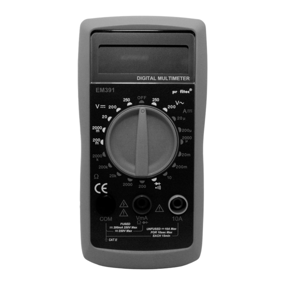 Profitec EM-391 Bedienungsanleitung