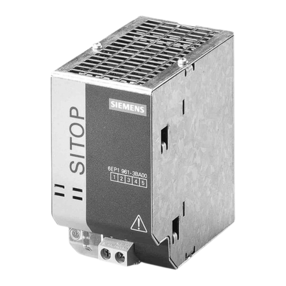 Siemens SITOP 6EP1961-3BA00 Betriebsanleitung