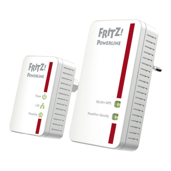 Fritz! Powerline 540E WLAN Set Installations- Und Bedienungsanleitung