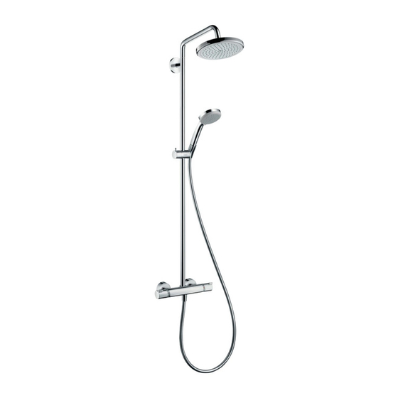 HANSGROHE Croma Showerpipe 27135000 Gebrauchsanleitung, Montageanleitung