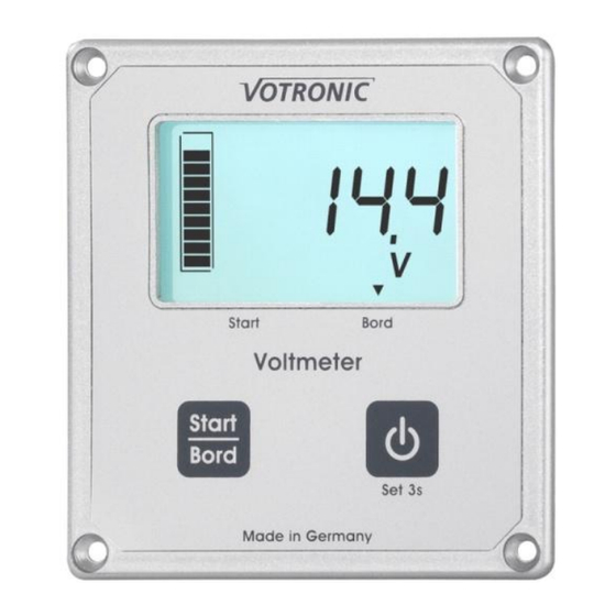 Votronic LCD-Voltmeter S Montage- Und Bedienungsanleitung