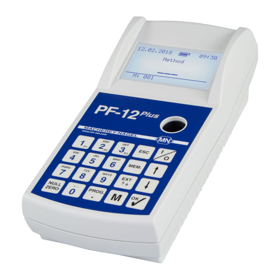 MACHEREY-NAGEL PF-12 Plus Handbuch