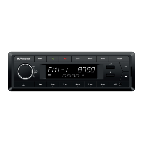 Phonocar VM064 Bedienungsanleitung