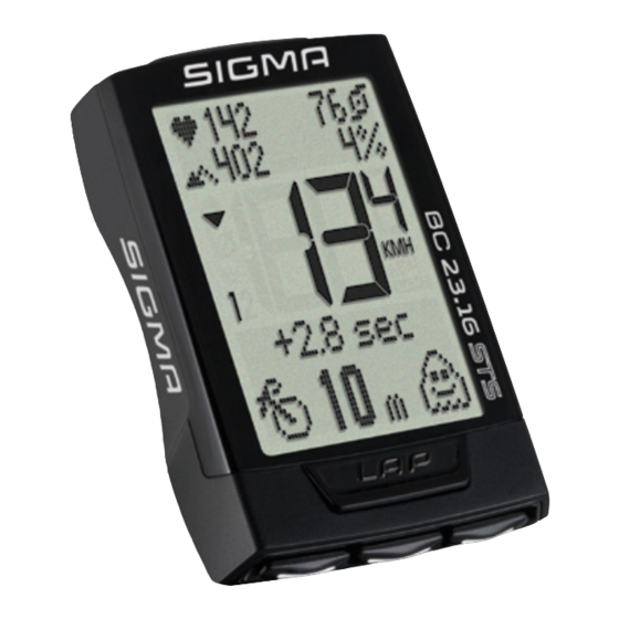 Sigma BC 23.16 STS Bedienungsanleitung