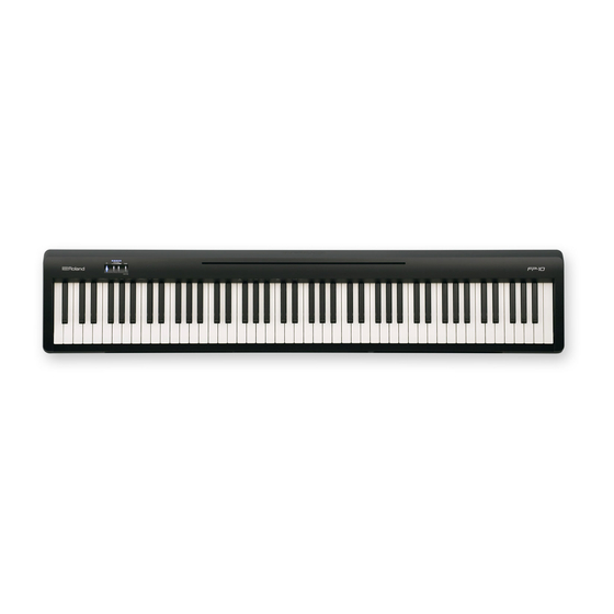 Roland FP-10 Bedienungsanleitung