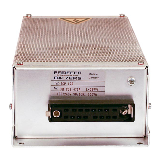 Pfeiffer Vacuum TCP 120 Betriebsanleitung