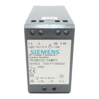 Siemens 7KG6131 series Betriebsanleitung