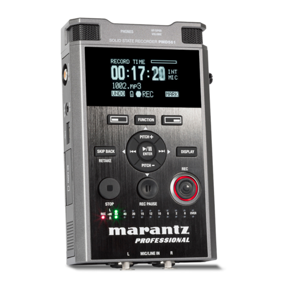 Marantz professional PMD561 Benutzerhandbuch