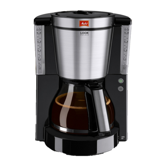 Melitta 1011-06 LOOK DELUXE Gebrauchsanleitung