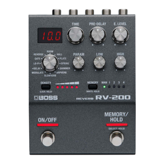Boss RV-200 REVERB Bedienungsanleitung
