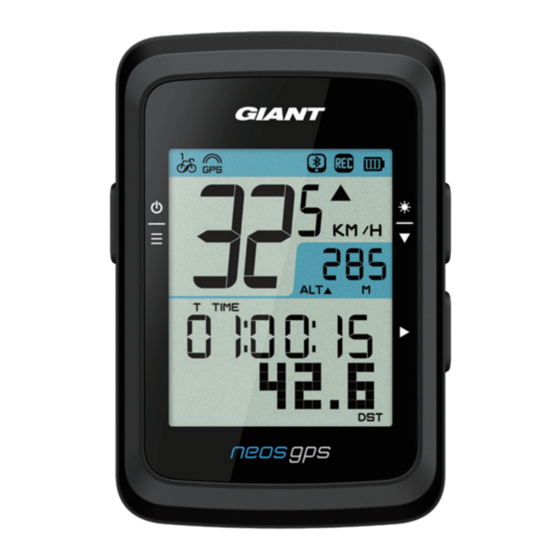 Giant NeosGPS Bedienungsanleitung