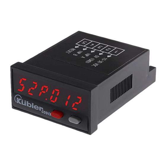 Kübler CODIX 52U Bedienungsanleitung