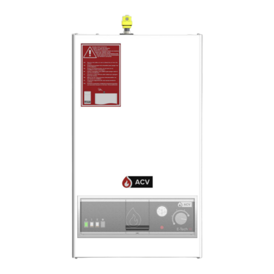 ACV E-Tech W 09 Mono Installation, Bedienung Und Wartung