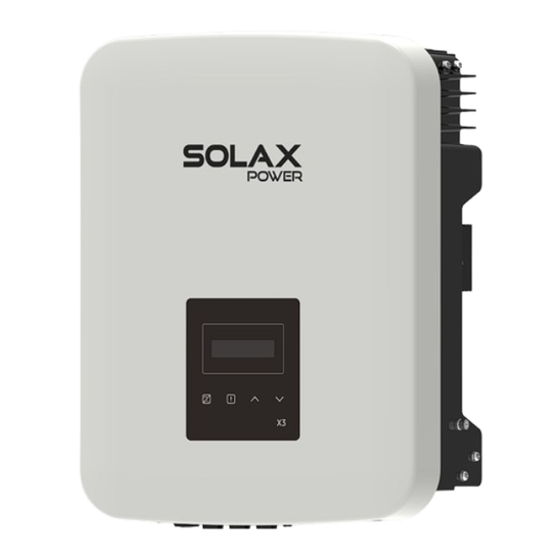 SolaX Power X3-MIC G2 3 kW Installationsanleitung