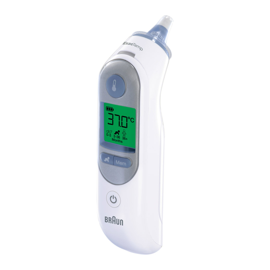 Braun ThermoScan IRT 6020 Handbuch