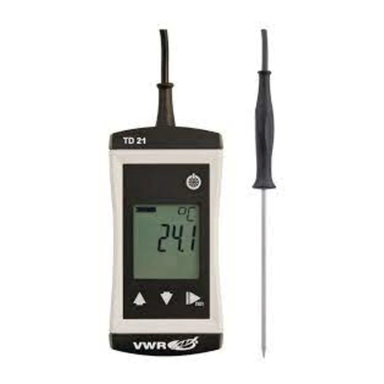 VWR TD21 Betriebsanleitung