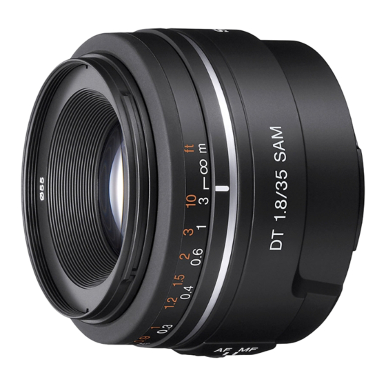 Sony Alpha DT35mm F1.8 SAM Bedienungsanleitung