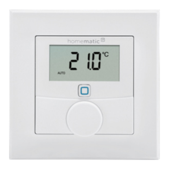 HomeMatic IP HmIP-WTH-1 Installations- Und Bedienungsanleitung