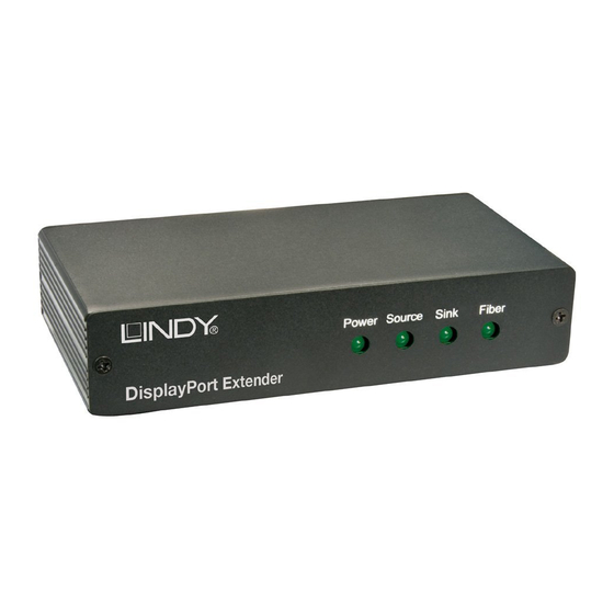 Lindy Fiber Optic DisplayPort 1.4 Benutzerhandbuch