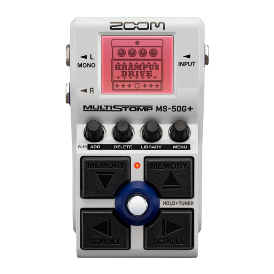 Zoom MS-50G+ MULTISTOMP Bedienungsanleitung