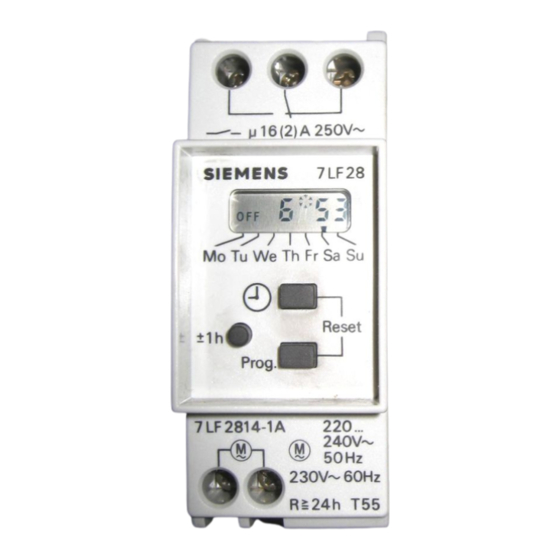 Siemens 7LF28 12 Bedienungsanleitung