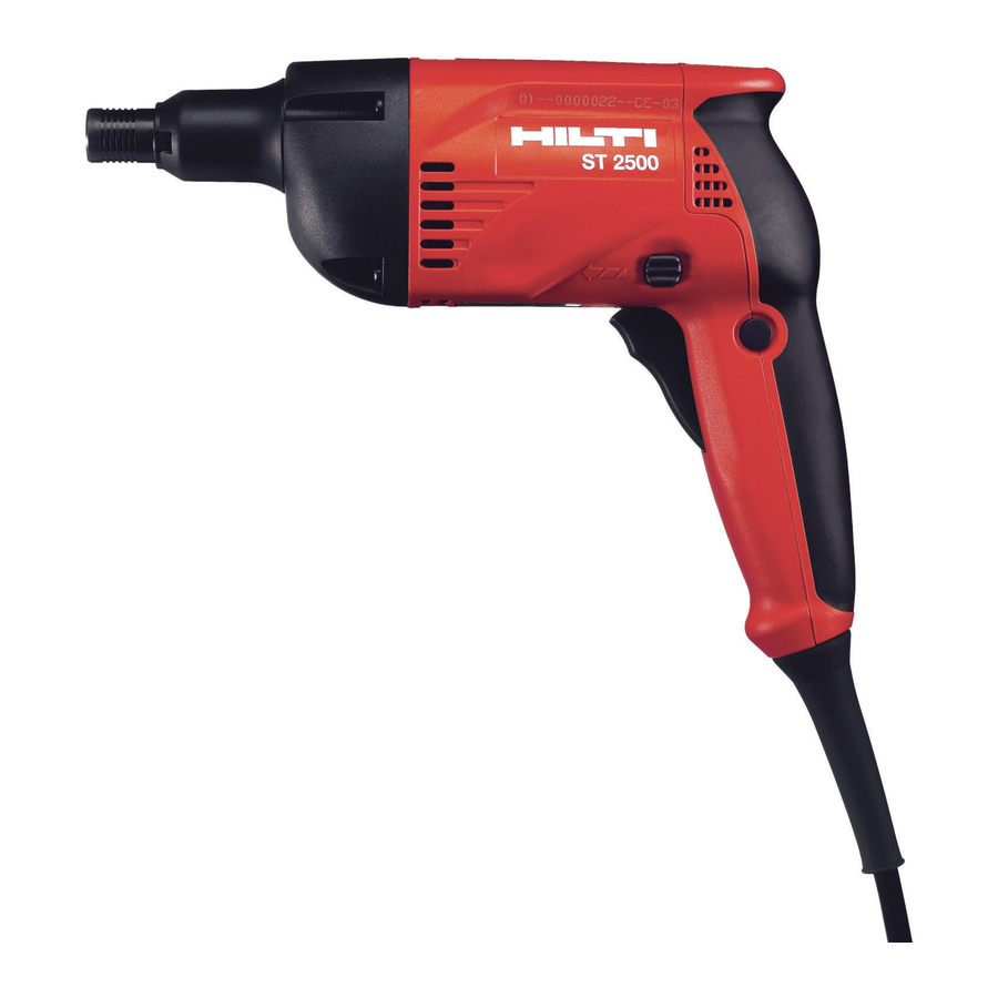 Hilti ST 2500 Bedienungsanleitung