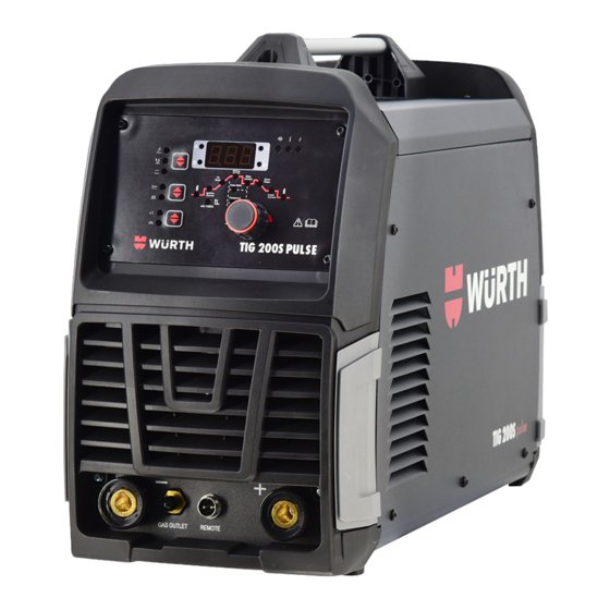 Würth TIG 200S PULSE Handbücher