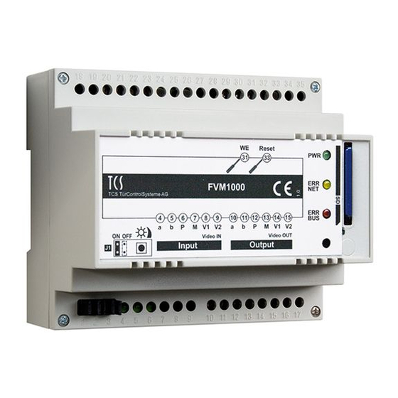 TCS FVM1000 Bedienungsanleitung