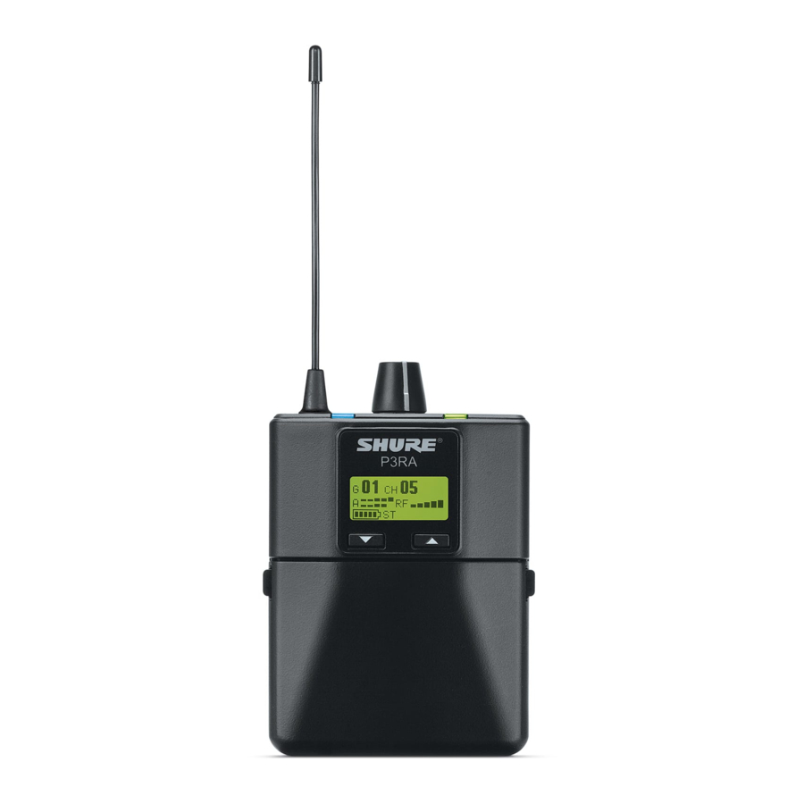 Shure P3RA Bedienungsanleitung