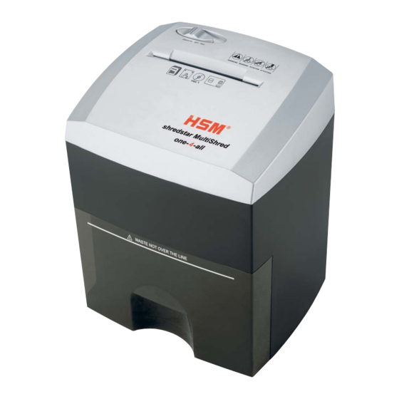 HSM ShredStar MULTISHRED ONE-4-ALL Betriebsanleitung
