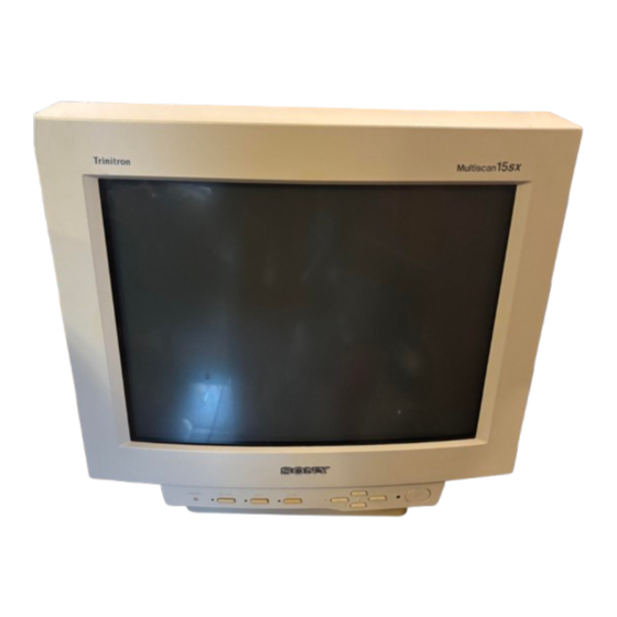 Sony Trinitron Multiscan 15sx Bedienungsanleitung