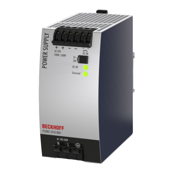 Beckhoff PS3001-2410-0001 Dokumentation