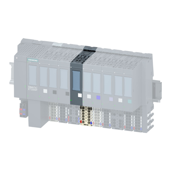 Siemens SIMATIC ET 200SP Gerätehandbuch