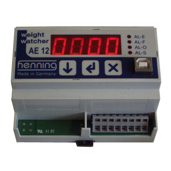 HENNING Weight Watcher AE12 Bedienungsanleitung