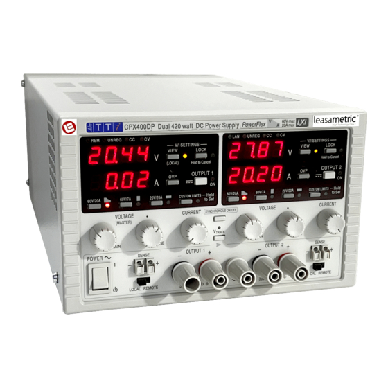 TTI CPX400DP Bedienungsanleitung