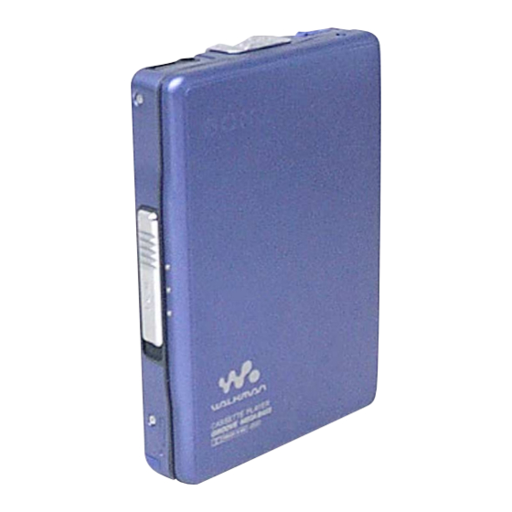 Sony WM-EX921 Bedienungsanleitung