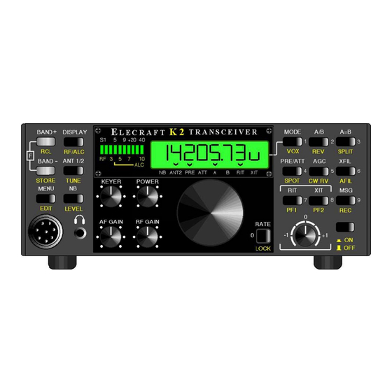 ELECRAFT K2 Betriebsanleitung