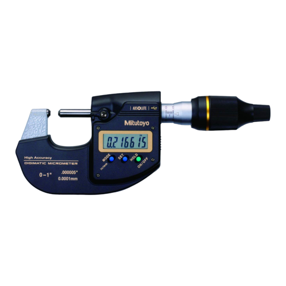 Mitutoyo DIGIMATIC MDH-MB Bedienungsanleitung