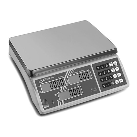 KERN&SOHN CXB Serie Betriebsanleitung