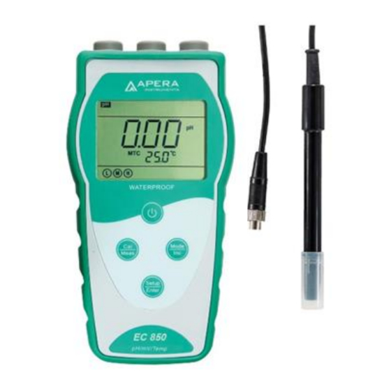 APERA INSTRUMENTS EC850 Bedienungsanleitung