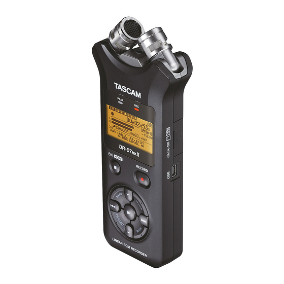 Tascam DR-07X Bedienungsanleitung