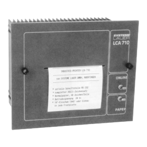 LAUER LCA 710 Handbuch