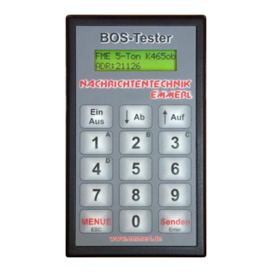 Emmler BOS-Tester Bedienungsanleitung